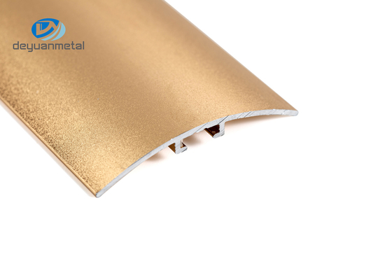 6063 एल्यूमिनियम टाइल ट्रिम दहलीज पट्टी संक्रमण ट्रिम टुकड़े टुकड़े कालीन टाइलें सोने का रंग
